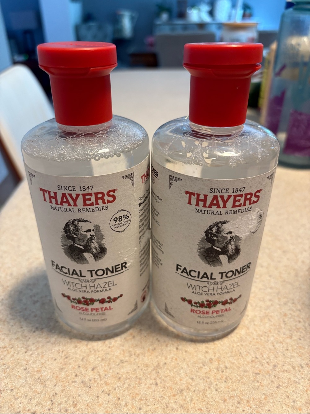 Thayers Facial Toner Witch Hazel Rose Petal x2 Glowing Skin